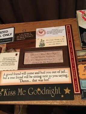 LOT OF 16 WALL DECOR HOUSEHOLD SIGNS PLAGUES FUNNY SAYINGS PAULA'S WOODEN MOTTOS